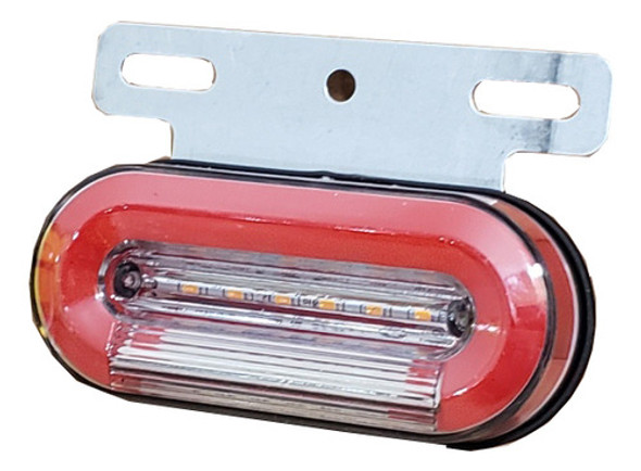 Farol Faro Led Lateral Ovalado 12v 100x40mm Rojo 0