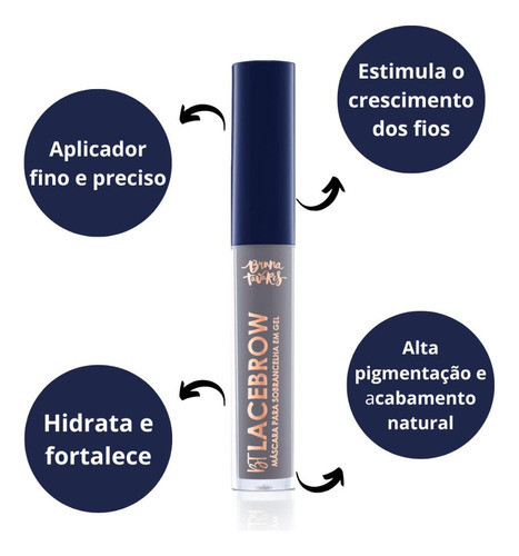 Máscara De Sobrancelhas Bruna Tavares Bt Lacebrow Grey 2,5g 1
