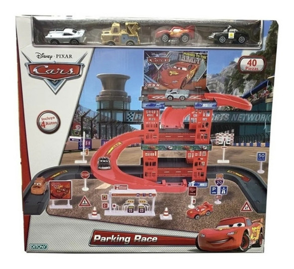 Cars Parking Race 4 Autos Baja Rampas Original Ditoys Tictoy 0