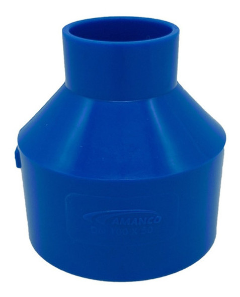 Conexão Luva Redução 100mm X 50mm Pvc Azul Amanco Irrigação 1