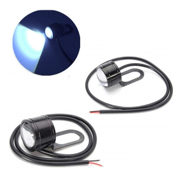 Kit X 2 Faro Auxiliar Moto 5w 12v Blanco Aluminio Resistente 0 Kit X 2 Faro Auxiliar Moto 5w 12v Blanco Aluminio Resistente 0