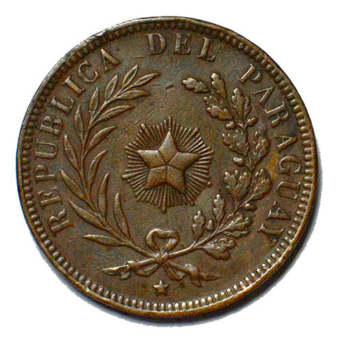 Antigua Moneda De Paraguay 4 Centésimos Año 1870 1