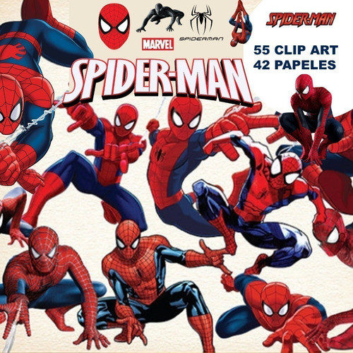 Kit Colección Hombre Araña Clipart Y Papeles Spiderman 1