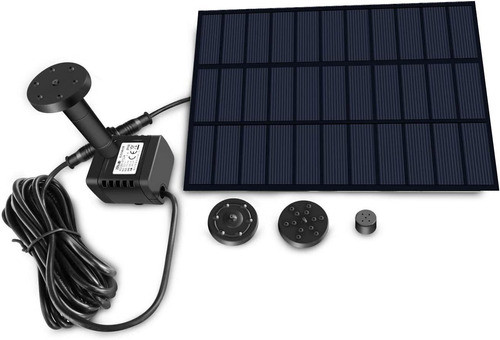Fuente Solar Con Bomba De Agua De Panel Para Baño De Pajaros 0