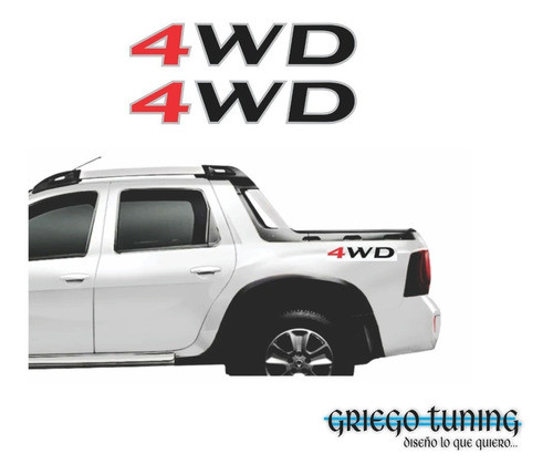 Adhesivos Renault Duster Oroch 4wd 2 Unidades Med Originales 0