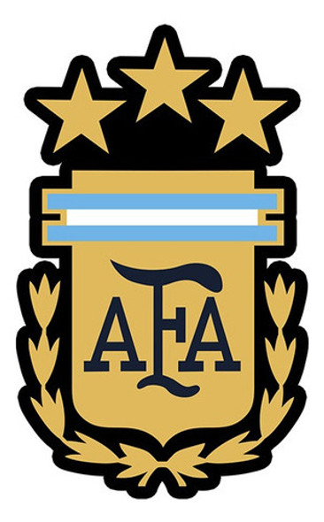 Calco Sticker Vehicular Afa Seleccion 3 Estrellas 20x30 Cm 0