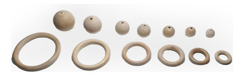 15 Argollas De 7 Cmts De Madera Para Sonajeros Crochet 0