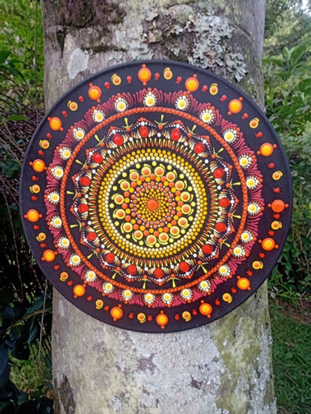 Mandala Decortiva Amarela E Laranja 1
