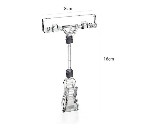 B2 Porta Precio Cartel Clip Plástico Importado X3u 0