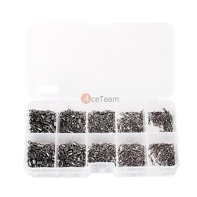 500pcs Pesca Barril Conector De Acero Inoxidable Anillo Gira 0