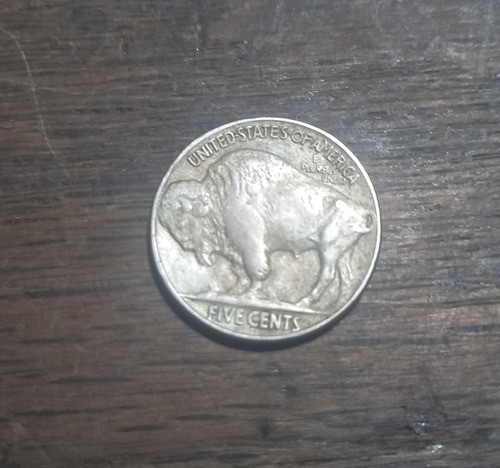 Ee.uu. Moneda De Cupro-níquel 5 Centavos 1920 Búfalo 1