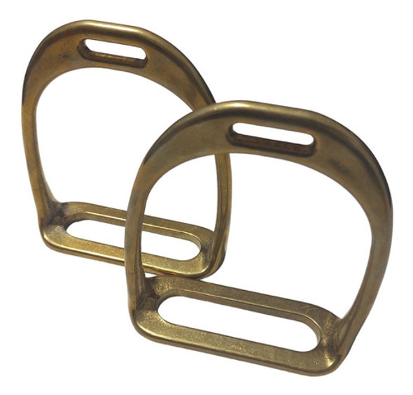 Estribo Bronce Tipo Inglés Nuevo Para Montura Apero 0