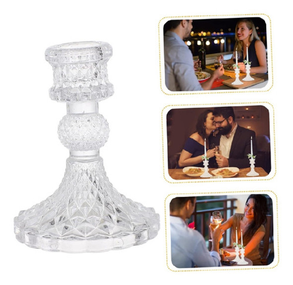 12 Castiçal De Vidro Porta Velas Transparente Para Decoração 0 12 Castiçal De Vidro Porta Velas Transparente Para Decoração 0