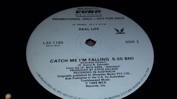 Real Life Catch Me Im Falling Vinilo Maxi Usa Promo 1984 1