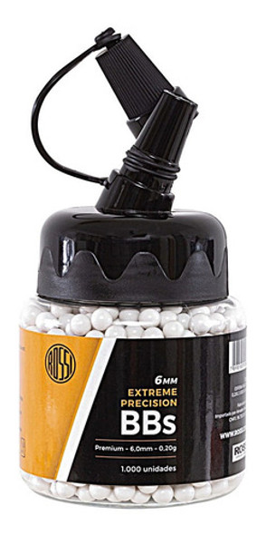 Bbs 0.20g High Precision Rossi P/ Airsoft 6mm Pote 1000un 1 Bbs 0.20g High Precision Rossi P/ Airsoft 6mm Pote 1000un 1