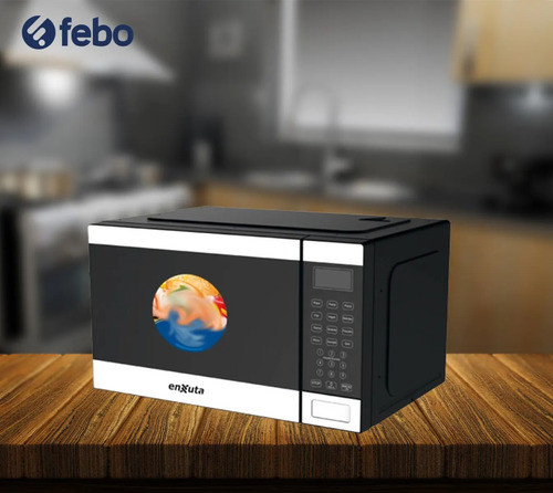 Microondas Enxuta 25lts Negro 900w 10 Niveles Febo 1