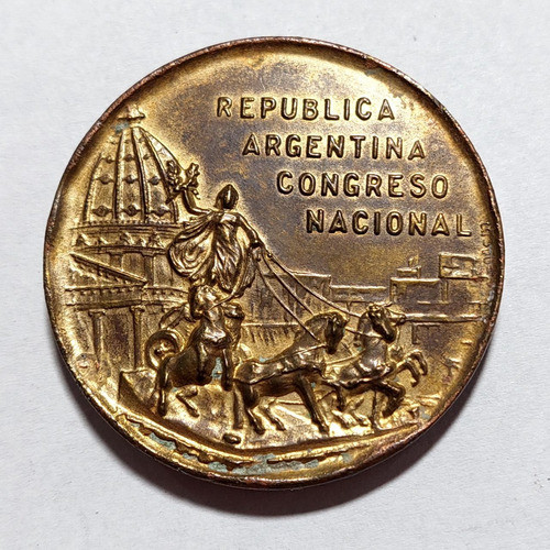 Medalla Congreso Nacional - Senado Año 1980 Bronce - 365 0