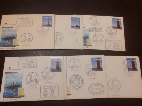 Lote 12 Sobres Campaña Antártica 1998/1999 0