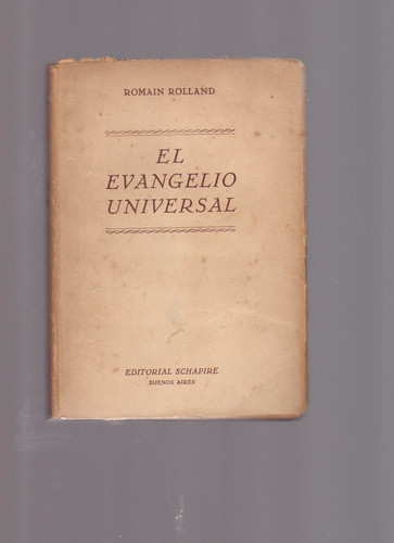 El Evangelio Universal, Romain Rolland, Editorial Schapire 1