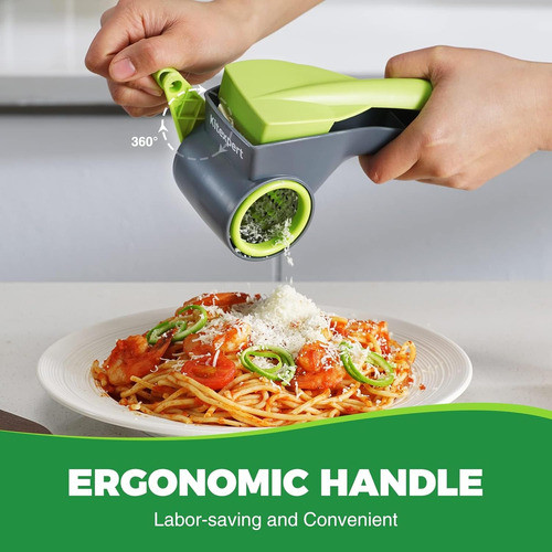 Rallador De Queso Manual Con 2 Tambores De Acero Inoxidable 1