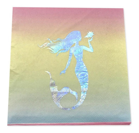 Servilleta Sirenita X 20 Un - Cumpleaños - Universo Mágico 0 Servilleta Sirenita X 20 Un - Cumpleaños - Universo Mágico 0