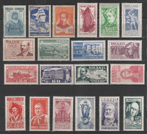 Anos 1953-54 - Coleção De Selos Novos Diferentes- 7033 0