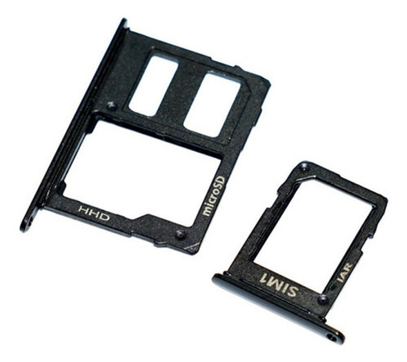 Bandeja Porta Sim Y Sd Compatible Con Samsung A6 Color Negro 0