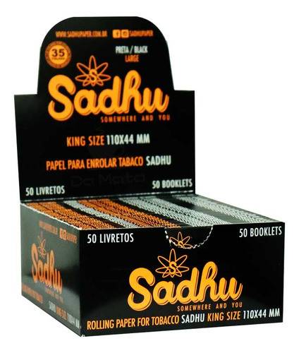 Caixa De Seda Sadhu Black Large King Size 0