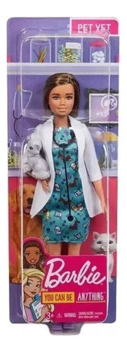 Barbie You Can Be Anything Veterinaria Con Gatito Mattel 1