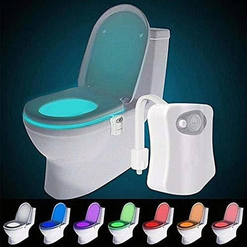 Luz Led Para Inodoro 8 Colores, Sensor De Movimiento Water 1