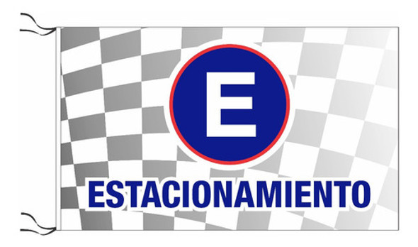 Bandera De Estacionamiento A Cuadros 90 X 60 Cm 0