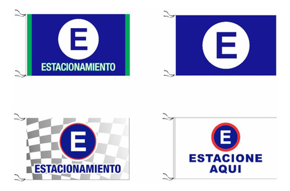 Bandera De Estacionamiento A Cuadros 90 X 60 Cm 1