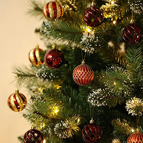 Adornos Navideños Bolas 6 Cm Rojo Dorado 24 Unidades 1