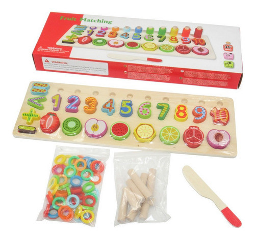 Set Didáctico De Madera C/frutas Y Números Ploppy.6 362993 0