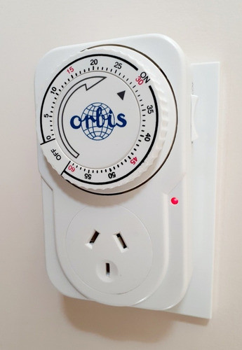 Timer 60 Minutos Enchufable Reloj Mecánico Analógico Orbis 1