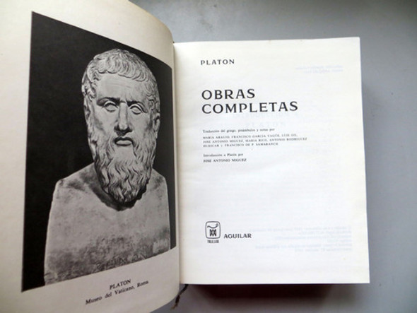 Platón Obras Completas Ed Aguilar 1972 1