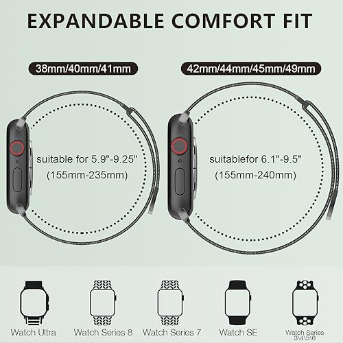 Correa De Metal Negro P/apple Watch Ultra 9 8 7 38/41mm 1