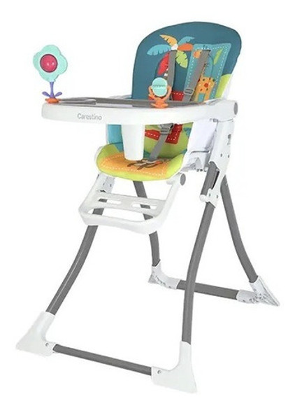 Silla De Comer Carestino Rio Azul Doble Bandeja Plegable 0