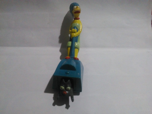 Juguete Muñeco Marge Simpson/98aspira Gato Funciona Ruedita 0