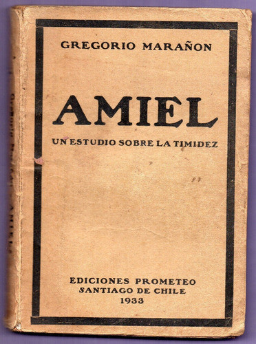 Libro Amiel De G. Marañoñ 0