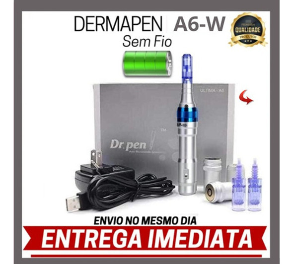 Caneta Dermapen Recarregável - Caneta De Microagulhamento A6 1 Caneta Dermapen Recarregável - Caneta De Microagulhamento A6 1