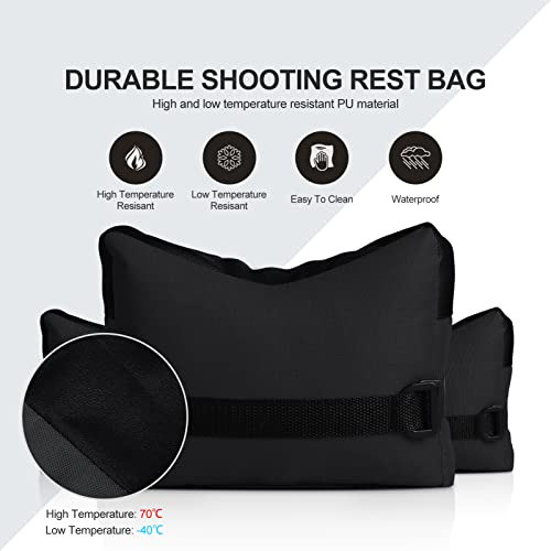 Juego De 2 Bolsas De Descanso Para Tiro Al Aire Libre Negras 1