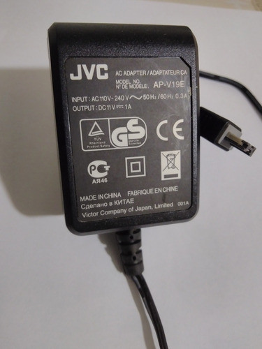 Adaptador Cargador Jvc Ap-v19e 0