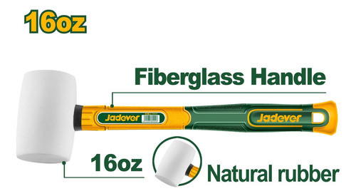Martillo De Goma 16 Oz Blanco Jadever Jdhm7303 1