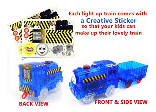 Hapisimi Track Train 2pack Multicolor Light Up Led Parpadean 1