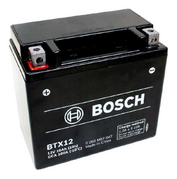 Bateria Moto Gel Agm Ytx12-bs = Bosch Btx12 12v 10ah 0