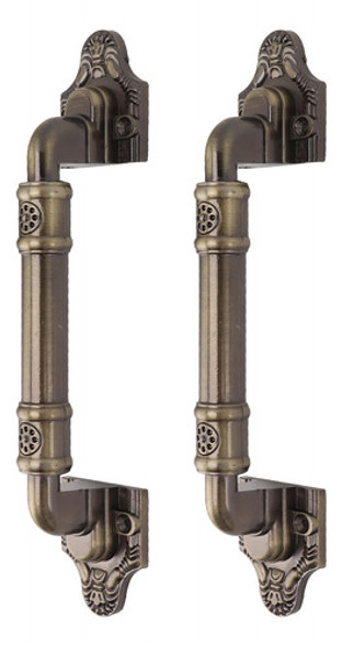 2 Peças De Maçaneta De Celeiro Antiga, Cor Bronze, Rústica 1