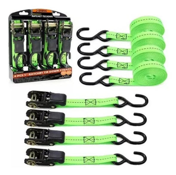 Catraca Cincha De Amarre Para Carga X4 Verde - Freeone 1
