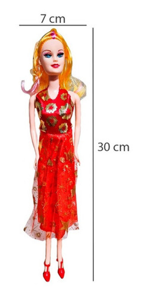 Muñeca De Goma Articulada Juguete Regalo Niña + Accesorios 1