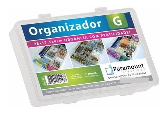 6 Box Caixa Organizador Colméia 11 Divisoria G Paramount 0